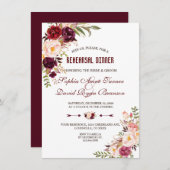 Burgund Marsala Blush Probe Dinner Einladung (Vorne/Hinten)