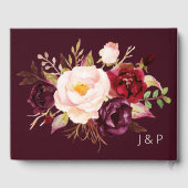 Burgund Marsala und Blush Gästebuch (Rückseite)