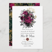 Burgund - Marsala und Gold Floral Wedding