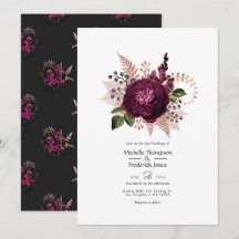 Burgund - Marsala und Rose Hochzeit der Goldenen B