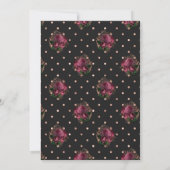 Burgund - Marsala und Rose Hochzeit der Goldenen B Save The Date (Rückseite)