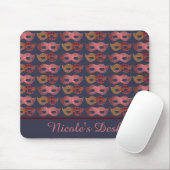 Burgund-Masken-Muster Personalisiert Mousepad (Mit Mouse)