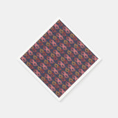 Burgund-Masken-Muster Serviette (Ecke)