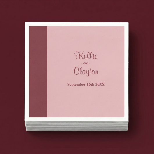 Burgund Minimalistisch Modern Serviette