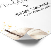 Burgund Minimalistischer Herbstpumpen Willkommen Poster (Ecke)