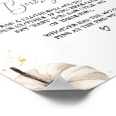 Burgund Minimalistischer Herbstspumpkin Sage nicht Poster (Ecke)