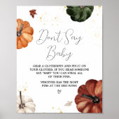 Burgund Minimalistischer Herbstspumpkin Sage nicht Poster (Vorne)