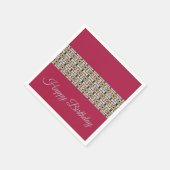 Burgund mit dekorativem Muster Serviette (Ecke)