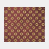 Burgund mit Gold Stars Muster Fleecedecke (Vorderseite (Horizontal))