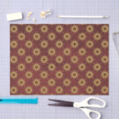 Burgund mit Gold-Stars-Muster Seidenpapier (Handwerk)