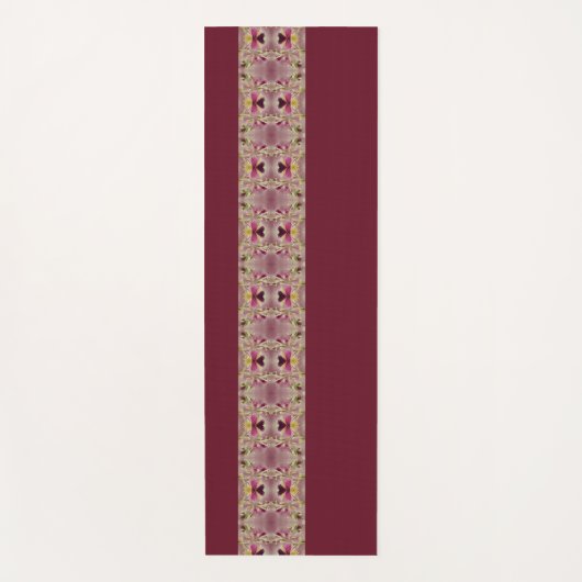 Burgund mit Gold und Olivenöl grün Yogamatte (Vorderseite)