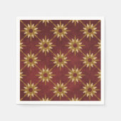 Burgund mit Goldstern-Muster Serviette (Vorderseite)