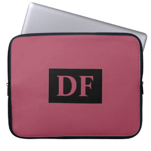 Burgund Mit Monogramm Laptopschutzhülle
