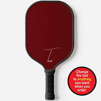 Burgund Mit Monogramm Pickleball Schläger
