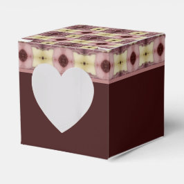 Burgund mit rosa Muster Geschenkschachtel