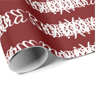 Burgund mit Weiß Geschenkpapier