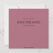 Burgund moderne Minimalistische Hochzeit retten da Save The Date (Vorderseite)