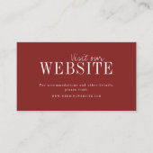 Burgund moderne Typografie-Website Beilage Karte (Vorderseite)