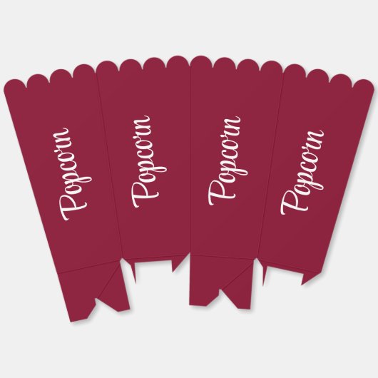 Burgund Moderner Popcorn Geschenkschachtel (Ungeklappt)
