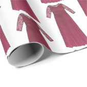Burgund Mutter der Brautgrommer Hochzeitsfeier Geschenkpapier (Rolleneckpunkt)