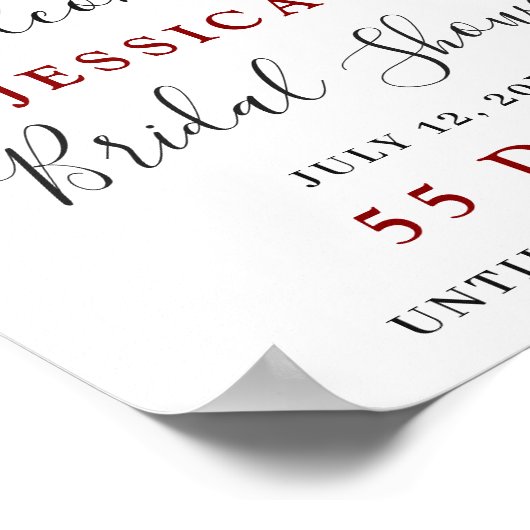 Burgund Navy Blush Bloral Brautparty Post Poster (Ecke)