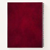 Burgund Navy Blush Brautparty Rezept Buch (Rückseite)