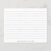 Burgund Navy Blush Brautparty Rezept Card (Rückseite)