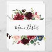 Burgund Navy Blush Brautparty Rezept Division (Vorne/Hinten)