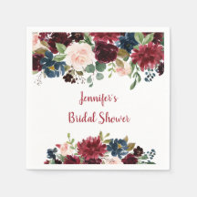 Burgund & Navy Brautparty