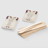 Burgund Navy Floral Boho Country Wedding Fächer (Non-assembled)