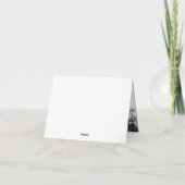 Burgund, Navy, Floral - Danke Karten (Rückseite)