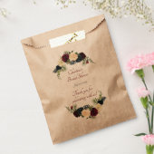 Burgund, Navy, Floral - Gastgeschenk Flaggen Geschenktütchen (Versiegelt)