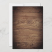 Burgund Navy Floral Rustic Barn Wood Wedding Einladung (Rückseite)