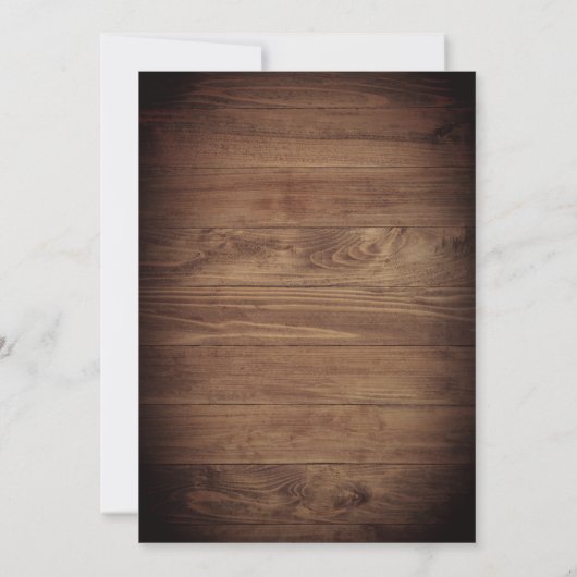 Burgund Navy Floral Rustic Barn Wood Wedding Einladung (Rückseite)