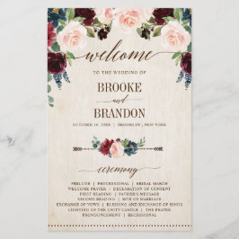 Burgund Navy Floral Rustikal Country Programm