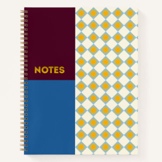 Burgund-Navy-Sonnenstrahl-Diamant-Notizbuch - M Notizblock