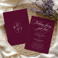 Burgund Nichts Fancy Nur Liebe Hochzeitsskript