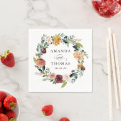 Burgund Orange Herbst Blumenzeremonie Serviette (Beispiel)