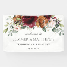 Burgund Orange Pink Elfenbeinblume Hintergrund für Banner