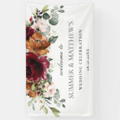 Burgund Orange Pink Elfenbeinblume Hintergrund für Banner (Vertikal)