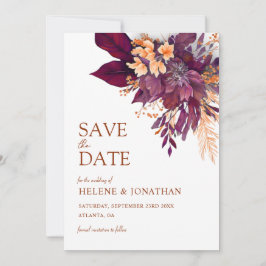 Burgund Orange Terracotta auf dem Monte Tamaro Save The Date