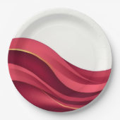 Burgund Pappteller (Vorderseite)