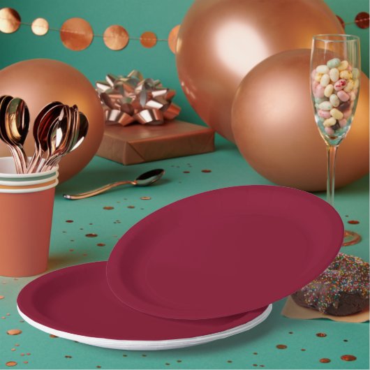 Burgund Pappteller (Multi)