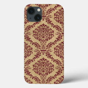 Burgund Pariser Moods Damask Case-Mate iPhone Hülle