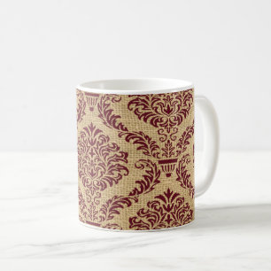 Burgund Pariser Moods Damask Tasse