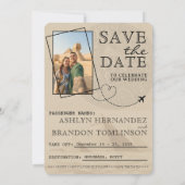 Burgund Pass Hochzeit Ägypten Save The Date (Rückseite)