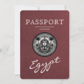 Burgund Pass Hochzeit Ägypten Save The Date (Vorderseite)