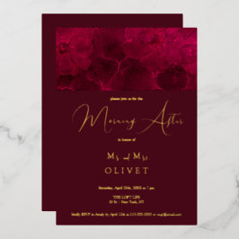 Burgund Passion Morgens Folieneinladung