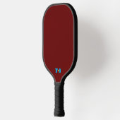 Burgund Personalisiert Mit Monogramm Pickleball Schläger (Links)