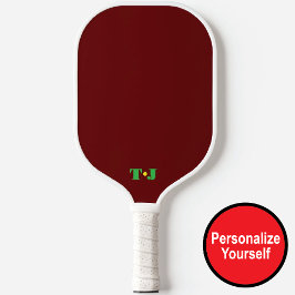 Burgund Personalisiert Mit Monogramm Pickleball Schläger